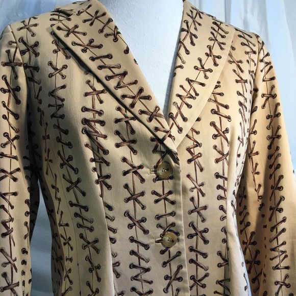 Coat, Skirt Suit and Scarf Ensemble (sz 6/8)